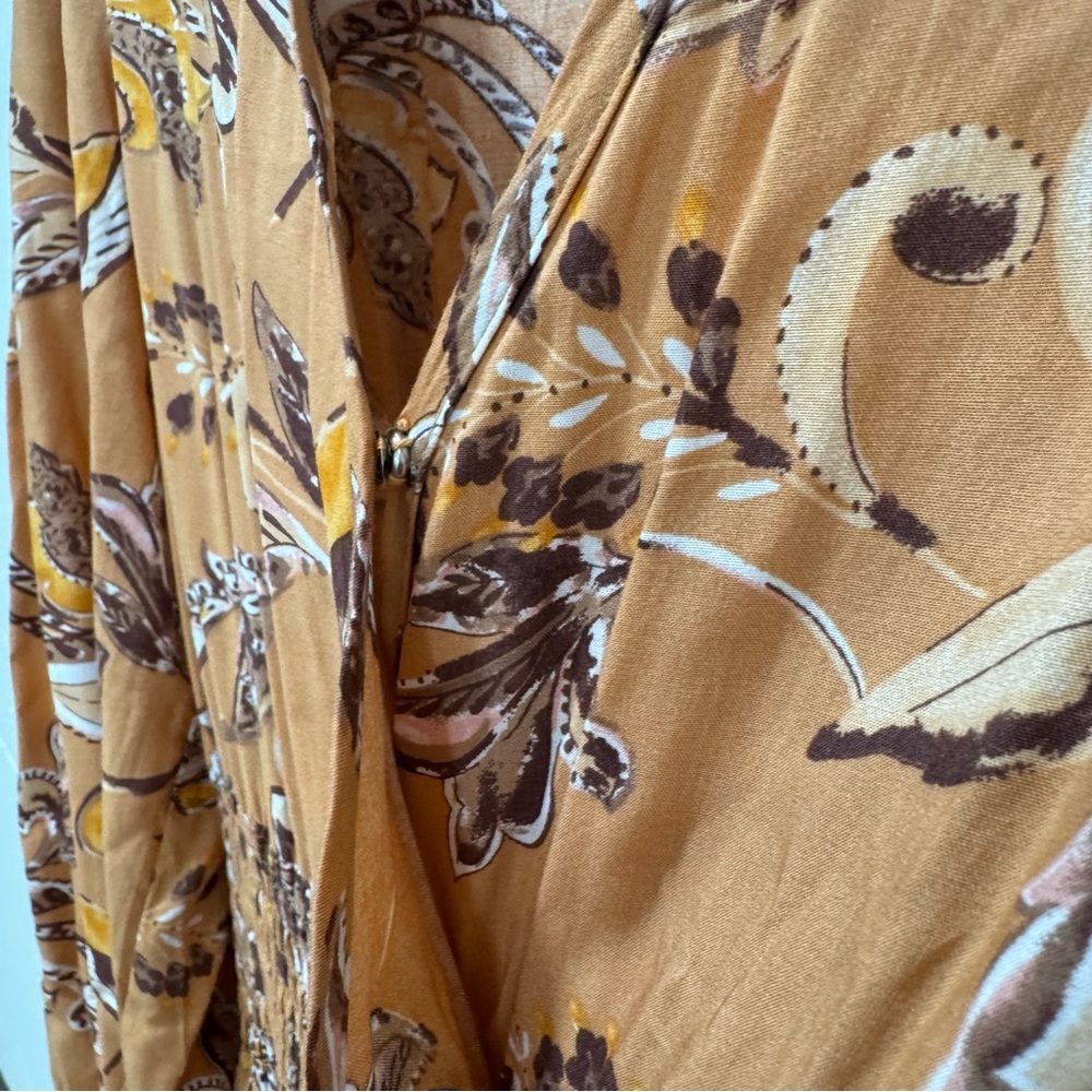 EUC Bohme Midi Dress Feathers Bohemian Women's Small - Picture 7 of 16